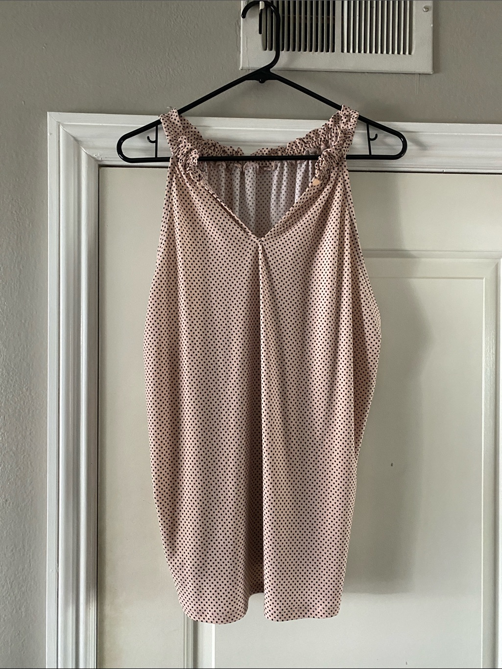 Adrianna Papell Pink Polka Dot Tank Top
